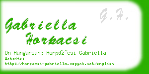 gabriella horpacsi business card